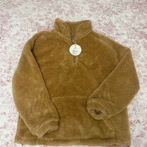 Brown Sherpa Quarter Zip